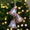 5&#x22; Silver &#x26; Brown Rustic String of Bells Glass Ornament